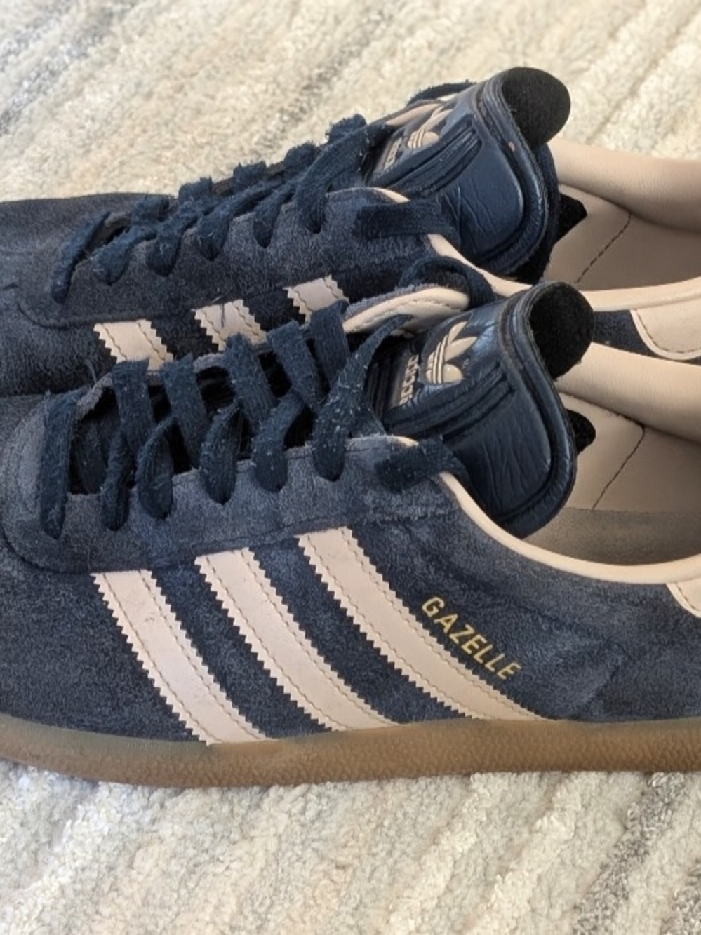 adidas Gazelle Men's Suede Sneakers in Navy and Cream